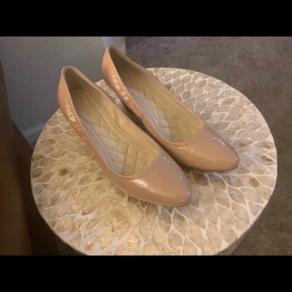 Cole Haan neutral beige comfort wedge